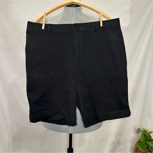 Chaps brand, black mid-thigh shorts, size 16, 98% cotton, some stretch